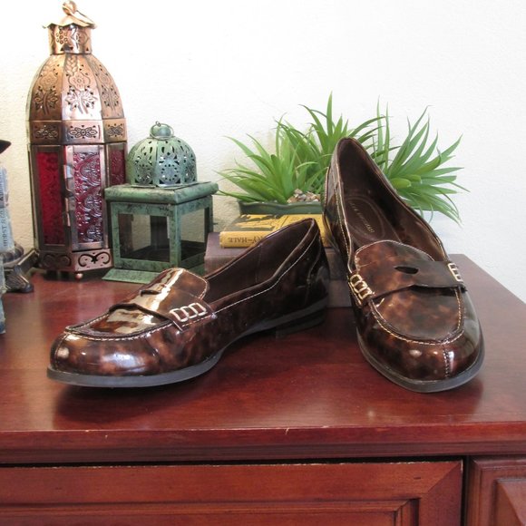 Faux Tortoiseshell Loafers - Picture 1 of 11